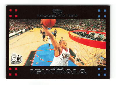 #ad 2007 Topps Andre Iguodala #110 Philadelphia 76ers Basketball Card $1.50