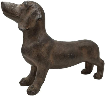 #ad Doggyland Collection 8quot; Standing Dachshund Dog Decoration Copper Rust Effect A $65.14