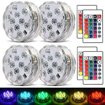 #ad Submersible Led Lights Waterproof Multi color Battery Remote Control Party Pe... $36.10