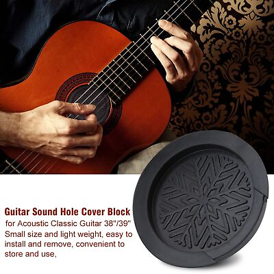 #ad Black Rubber Guitar Sound Hole Cover Block for Acoustic Classic Guitar 38#x27;#x27; 39#x27;#x27; $9.01