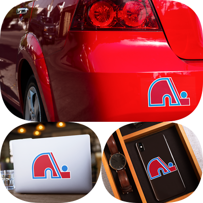 #ad Vintage Style WHA NHL Quebec Nordiques Logo Vinyl Sticker Decal or Car Decal NEW $2.99