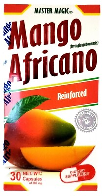 #ad Mango Africano MASTER MAGIC AFRICAN MANGO 30 Capsulas 500 mg Original $13.95