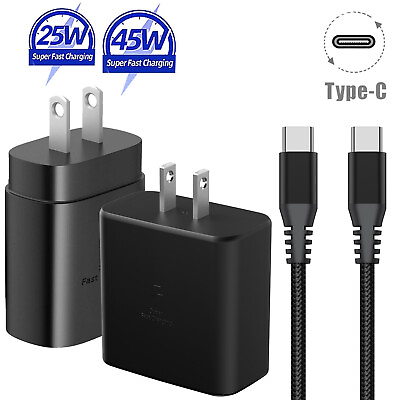 #ad 25W 45W Type C Fast Wall Charger PD Adapter USB C Charging Cable For Samsung US $8.98