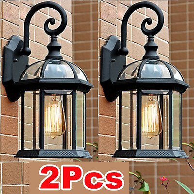 #ad 2*Outdoor Wall Light Fixture Exterior Wall Lantern Waterproof Sconce Porch Light $79.80