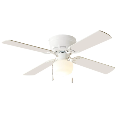 #ad 42quot; Metal Indoor Ceiling Fan with Light White 4 Blades $32.22