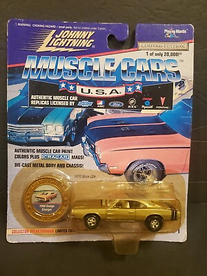 #ad Johnny Lightning Muscle Cars USA 1968 Dodge Charger Series I Gold #6769 $4.99