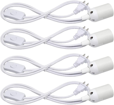 #ad Pendant Light Sockets 4 Pack Hanging Lamp Socket for E26 E27 Base Bulbs 5.9 $29.99