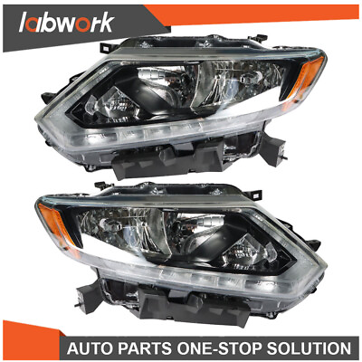 #ad #ad Labwork Headlight For 2014 2015 2016 Nissan Rogue Halogen Chrome RightLeft Side $95.65