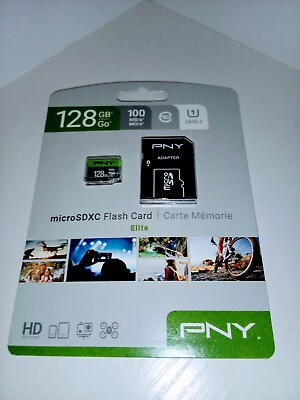#ad PNY 128 GB Micro SDXC Flash Card Class 10 Highspeed Memory MicroSD New Sealed $5.00