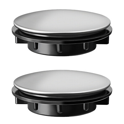 #ad 2 Pcs Bath Sink Hole Cover Washbasin Accessories Restaurant Stainless Steel $6.99
