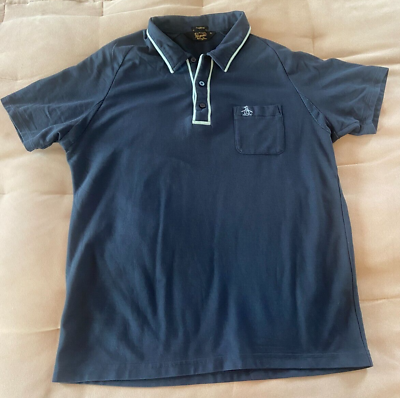 #ad An Original Penguin By Munsingwear Classic Fit Blue Short Sleeve Polo Shirt XL $19.99