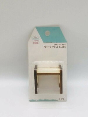#ad DIY Modern Mini Room Dollhouse Decorate Accessory Plain Wood Simple End Table.40 $3.00