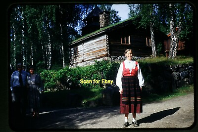 #ad Norwegian Woman in Norway mid 1950#x27;s Kodachrome 35mm Slide aa 9 15a $24.98
