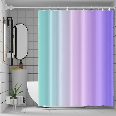 #ad Rainbow Shower Curtain for Bathroom Ombre Purple Blue Hotel Shower Curtains S... $30.64