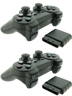 #ad 2x For Sony PS2 2.4G Wireless Twin Shock Game Controller Joystick Joypad $16.99
