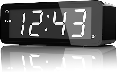 #ad KWANWA Alarm Clock Large Display 1.8quot; LED Numbers Adjustable Led Brightness $32.84