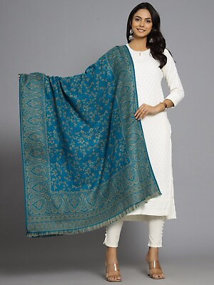 #ad India Pashmina Scarf Shawl Wrap Trendy Paisley Silk Cashmere Oversize Throw 80quot; $35.99