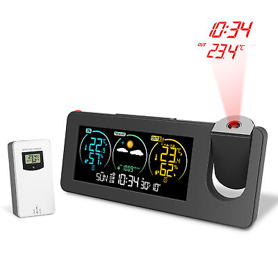 #ad ZX3538 New Electronic Projection Weather Station Weather Forecast I8L2 $30.94