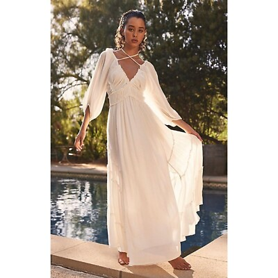 #ad Free People Endless Summer You#x27;re a Jewel Maxi Dress Size Small in White $100.79