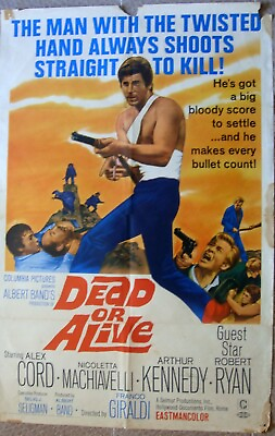#ad DEAD OR ALIVE One sheet US Int#x27;l Style Movie Poster 27x41quot; Western Film 1968 C7 $35.00