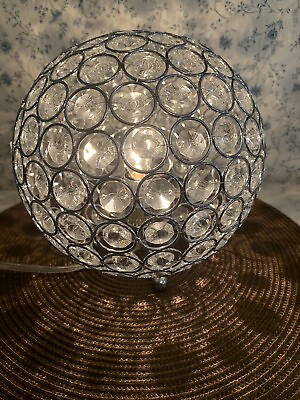 #ad Elegant Round Orb Multiple Sparkling CRYSTAL Table Lamp Accent Lamp $36.99