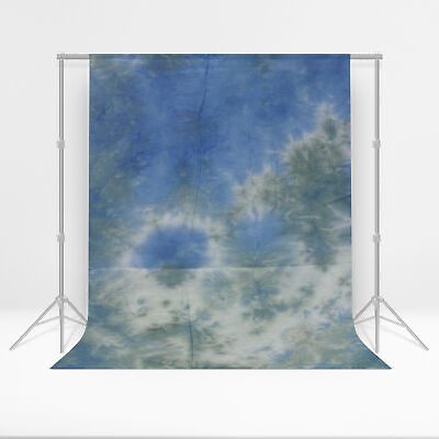 #ad LS 1 PC 6#x27; x 9#x27; Photography Blue Tie Dye Backdrop Background Abstract Screen $31.50