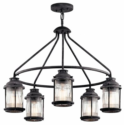 #ad 5 light Outdoor Chandelier with Lodge Country Rustic inspirations 20 inches $722.95