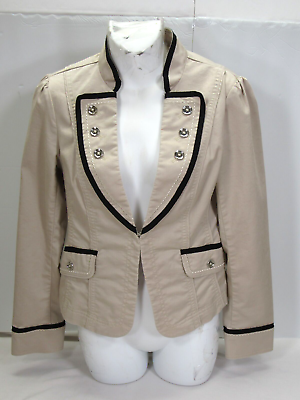 #ad Women’s White House Black Market Cropped Blazer Beige Jacket 2 32 Bust 21L $15.29