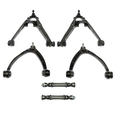 #ad 6 Pc Upper amp; Lower Control Arms Sway Bar Links Kit for Cadillac Chevrolet GMC $258.35