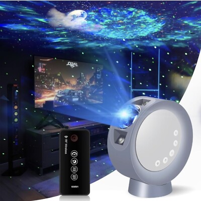 #ad LED Star Projector Light Galaxy Lighting Moon Nebula Night Lamp with Base Rem $49.99