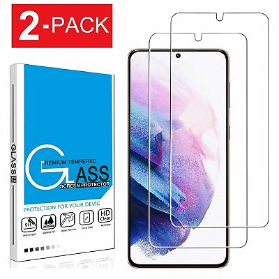 #ad 2 Pack For Samsung Galaxy S21 S21 Plus Tempered Glass Screen Protector $4.25