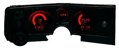 #ad 1969 Chevelle Digital Dash Panel Red LED Gauges Lifetime Warranty USA Made $396.86