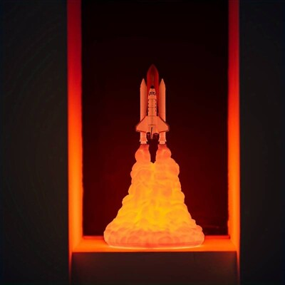 #ad Space Shuttle Launch Space Rocket Desk Lamp Night light 3D Printed USA $18.99