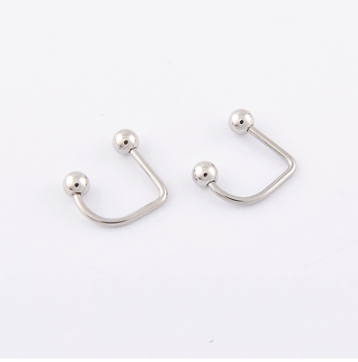 #ad 2Pcs stainless steel Lippy Loop Lip Ring Labret Stud Earrings body piercing punk $4.95
