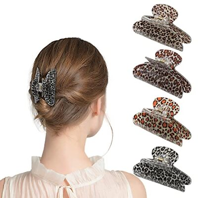 #ad 3.35quot; hair claw clip for women girls Shiny acrylic print fashion hair Leopard $12.13