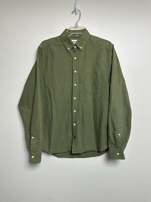 #ad Taylor Stitch Men#x27;s The Jack Button Down Shirt Army Oxford Green Size Medium 40 $49.88