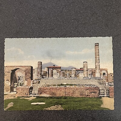 #ad Vintage Postcard Pompei Italy Forum Temple of Jupiter $6.00