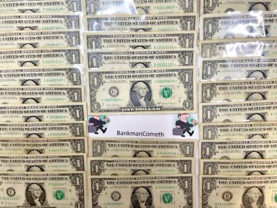 #ad LUCKY 7 FANCY SERIAL NUMBERS $1 STAR NOTES BUY 7 AND GET THE 8TH ONE FREE $2.75