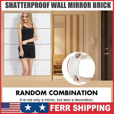 #ad 12pcs Long Mirrors Extra Thick Dressing Mirror Unbreakable Acrylic for Home $9.99