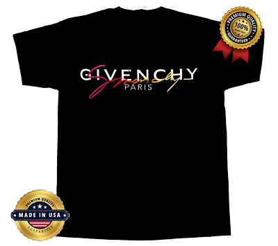 #ad Givenchy Logo T shirt Black Cotton Unisex S 5XL CP467 $8.89