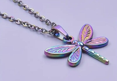 #ad Irrediscent Dragonfly Necklace $15.00