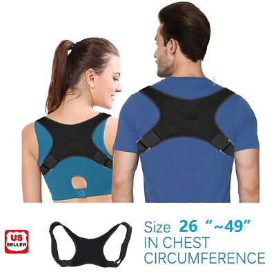 #ad Adjustable Posture Corrector Back Shoulder Support Correct Brace Belt Men Women $8.98