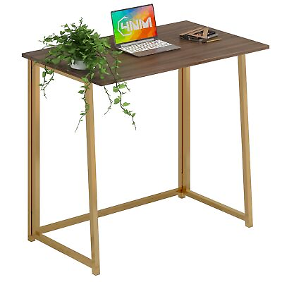 #ad 31.5quot; Small Folding Desk Simple Assembly Computer Desk Home Office Desk Stud... $102.58