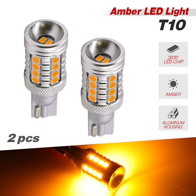 #ad T10 921 W5W Yellow LED for Front Side Marker Light DRL Bulbs $13.00