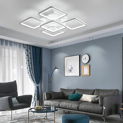 #ad Modern Square Ceiling Light LED Acrylic Chandelier Living Room Lighting Fixture $66.50