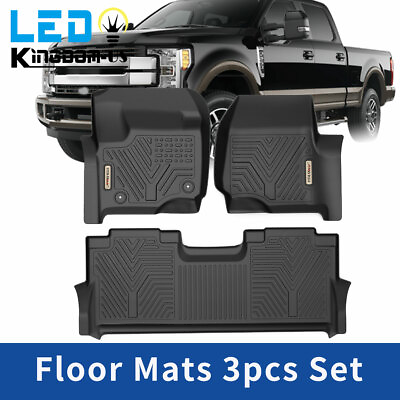 All Weather Floor Mats Liners for 17 22 Ford F 250 F350 F450 Super Duty Crew Cab $107.09
