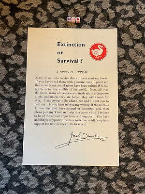 #ad GERALD DURRELL Wildlife Conservation Jersey Zoo 1960s Appeal Rare GBP 21.99