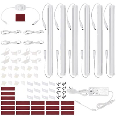 #ad Under Cabinet LED Lighting Kit Super Bright 6 PCS 12” Slim Light Bars 31W ... $77.42