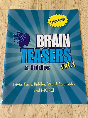 #ad Disabled Veterans Foundation Brain Teasers amp; Riddles Vol #1 LARGE PRINT $4.45