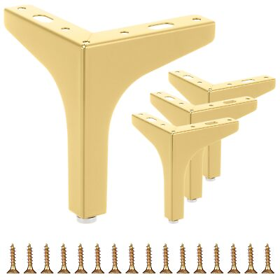 #ad 6 Inch Metal Furniture Legs Gold Furniture Feet Legs for Furniture Set of 4 D... $27.06